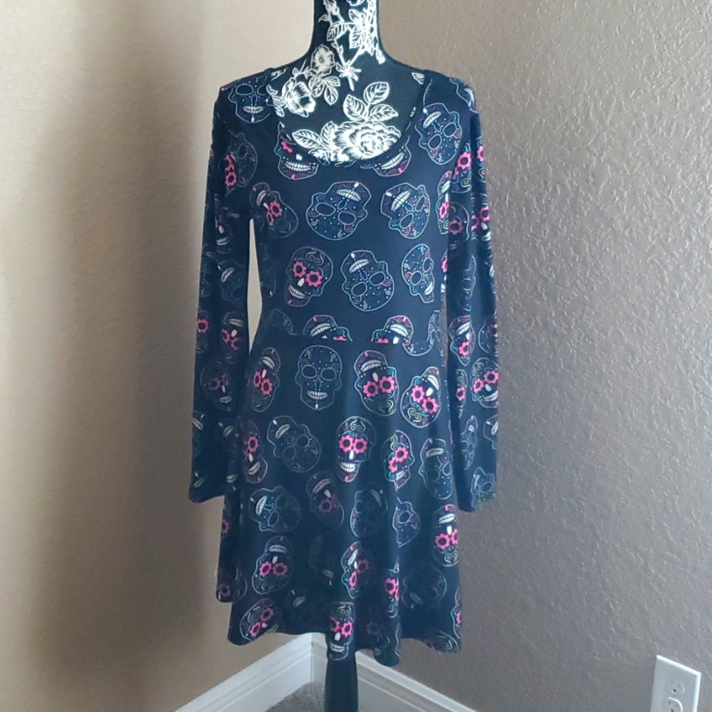 No Comment NY-LA Women's Sugar Skull Mini Dress XL
